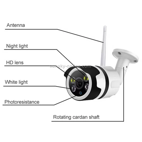 IP Κάμερα Παρακολούθησης Wi-Fi 1080p Αδιάβροχη με Φακό 3.6mm Jortan JT-82216
