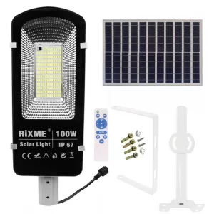 LED Αδιάβροχο Ηλιακό Φωτιστικό Δρόμου Rixme RZ-6610