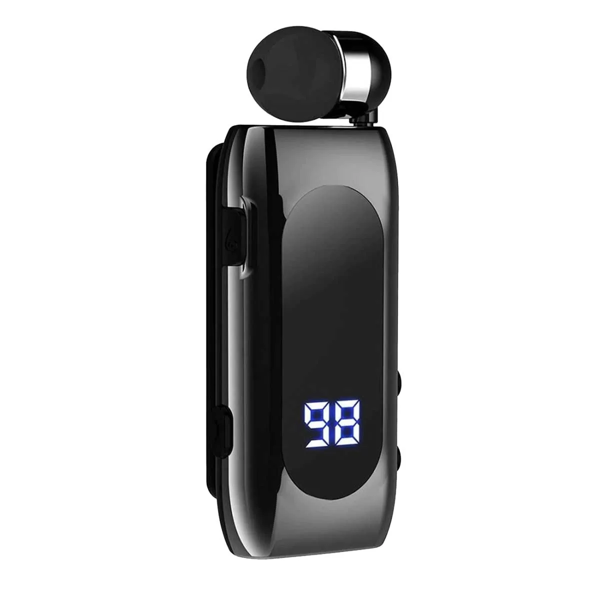 Ακουστικό Bluetooth Handsfree In-ear Πέτου με Δόνηση και Κλιπ K-55 Μαύρο