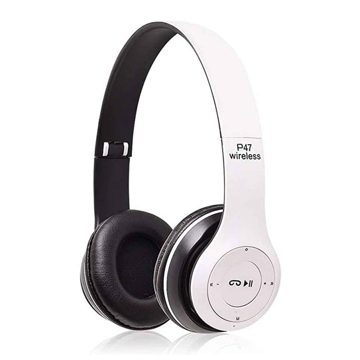Ασύρματα/Ενσύρματα Παιδικά Ακουστικά Bluetoth – FM – AUX – MicroSD On Ear P47-WB Λευκά – Μαύρα