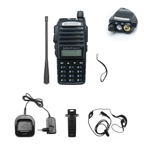 Ασύρματος Φορητός Πομποδέκτης VHF – UHF 8W 1 τμχ BAOFENG UV-82 Μαύρο