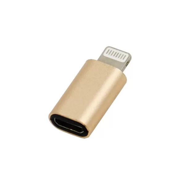 Μετατροπέας – Αντάπτορας από Lightning σε Micro USB Θηλυκό TR-2018 Χρυσό
