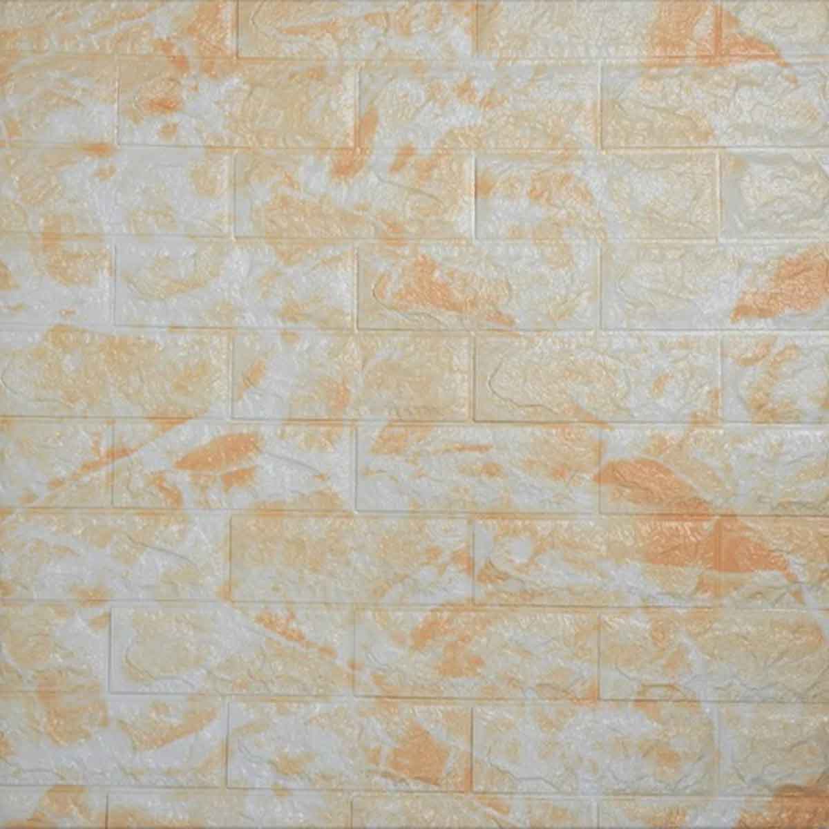 Τρισδιάστατα Αυτοκόλλητα Πάνελ Τοίχου με αφρώδης υφή 77x70cm HYD-014 χρώμα τούβλου