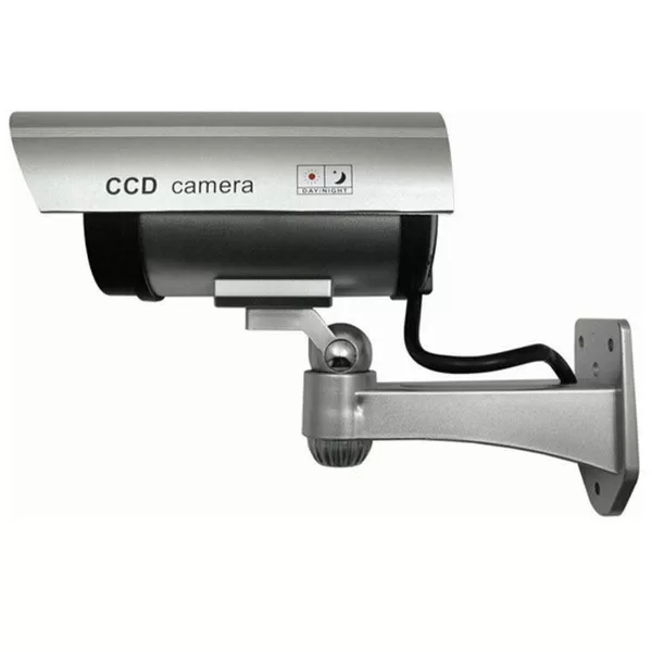 Ψεύτικη Κάμερα Παρακολούθησης Τύπου Bullet με Ενδεικτικό Κόκκινο LED IR-1100 Ασημί